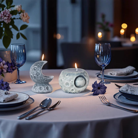 3D Lunar Moon Silicone Scented Candle Mold