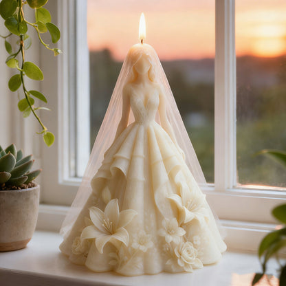 Wedding Dress Scented Candle Silicone Mold