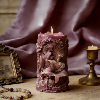 3D Floral Goddess Sculpture Silicone Candle Mold