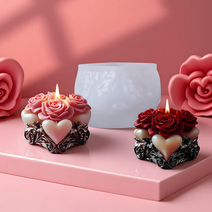 Rose Flower Candle Silicone Mold for Wedding & Party Favors