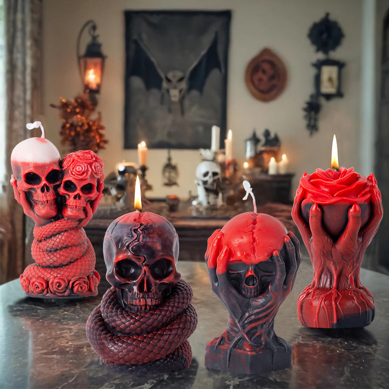 Halloween Skull Scented Candle Mold