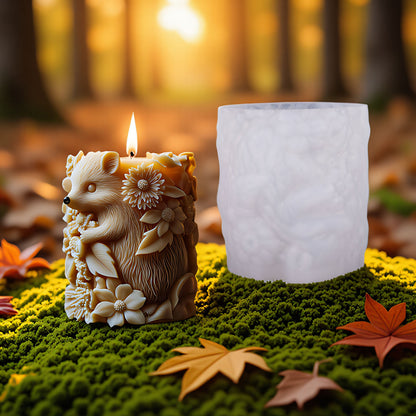 Cute Hedgehog Scented Candle Silicone Mold