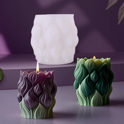 Tulip Pillar Scented Candle Silicone Mold