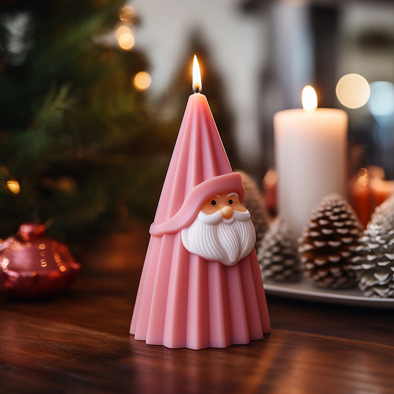 3D Santa Claus Silicone Scented Candle Mold