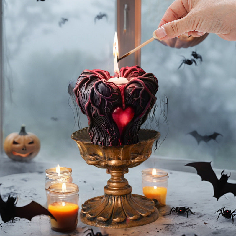 Halloween Hand Holding Heart Scented Candle Silicone Mold
