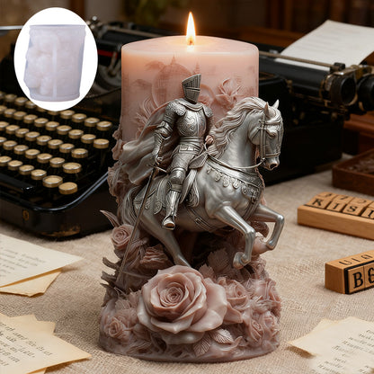Rose Knight on Horseback Scented Candle Silicone Mold