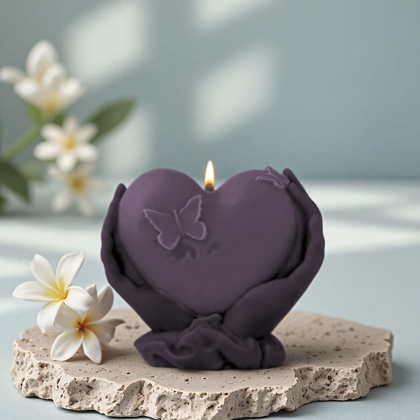 Gesture Heart-in-Hands Silicone Mold for Romantic Candle Making