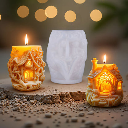 3D Treehouse Scented Candle Silicone Mold