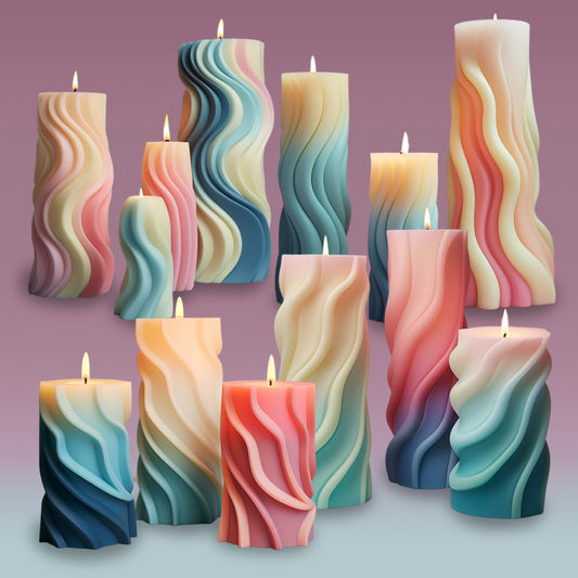 Spiral Cylinder Scented Candle Silicone Mold