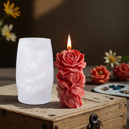 3D Flower Column Silicone Candle Mould