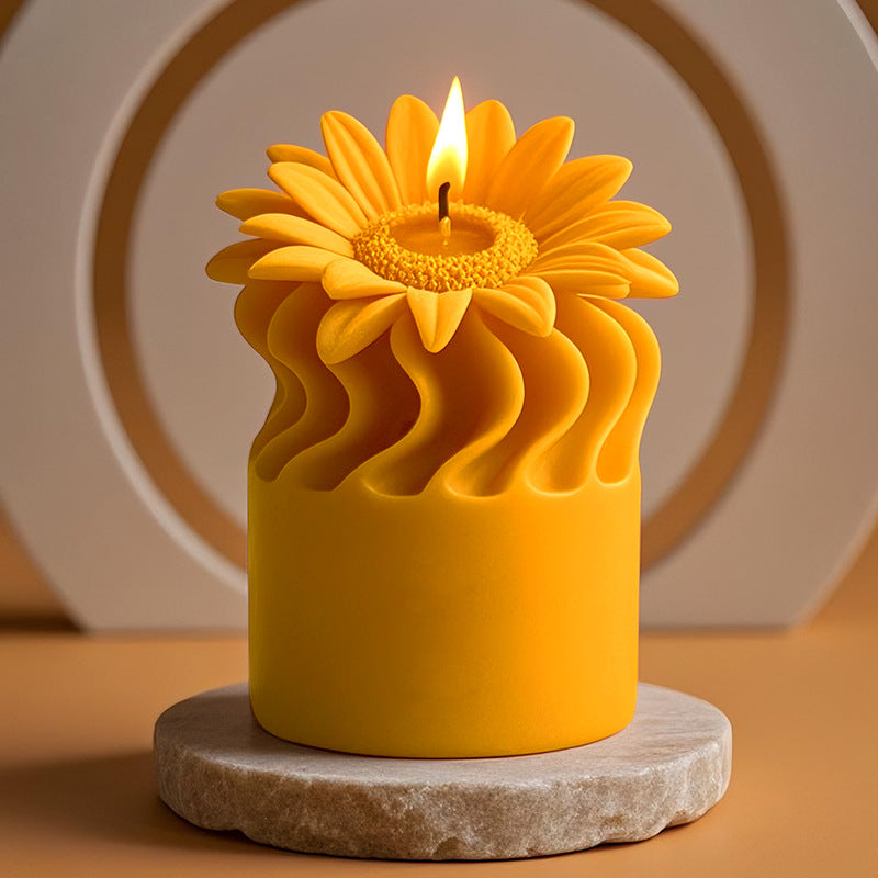 Sunflower Scented Candle Silicone Mold