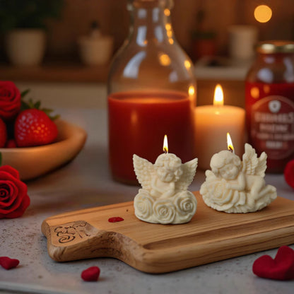 3D Rose Angel Silicone Scented Candle Mold