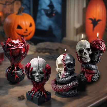 Halloween Skull Scented Candle Mold