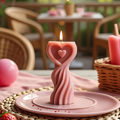 3D Heart-Shaped Silicone Scented Candle Mold