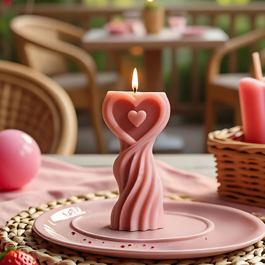 3D Heart-Shaped Silicone Scented Candle Mold