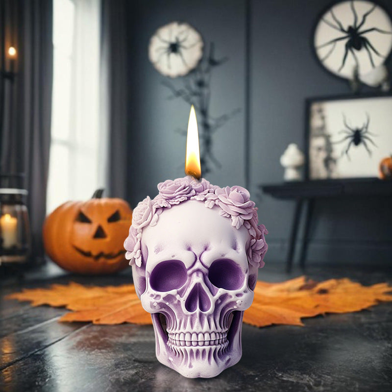 Halloween Skull Silicone Mold for Scented Candle Decoration