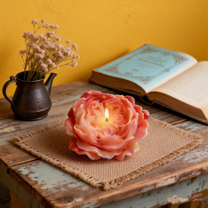 3D Austin Rose Scented Candle Silicone Mold