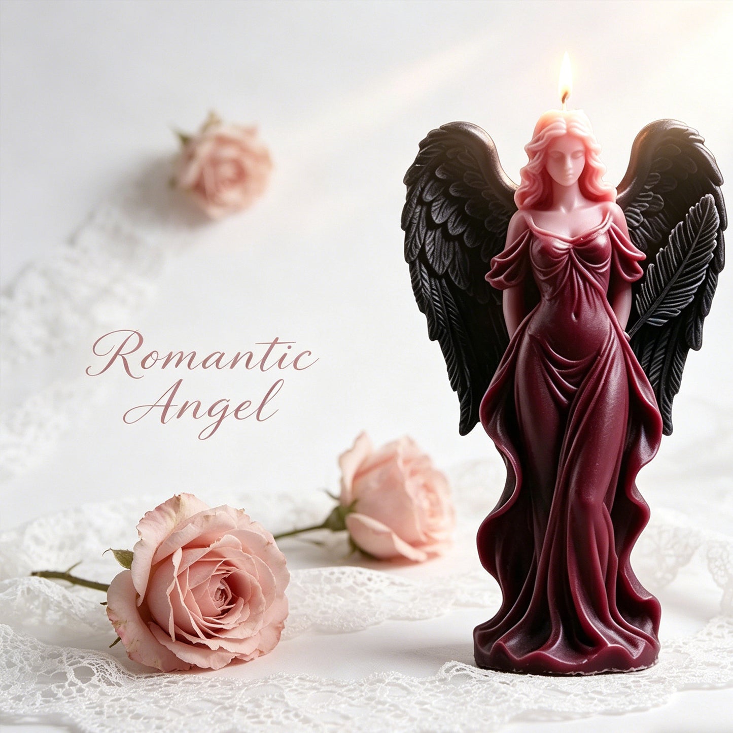 Dreamy Winged Goddess Silicone Scented Candle Mold