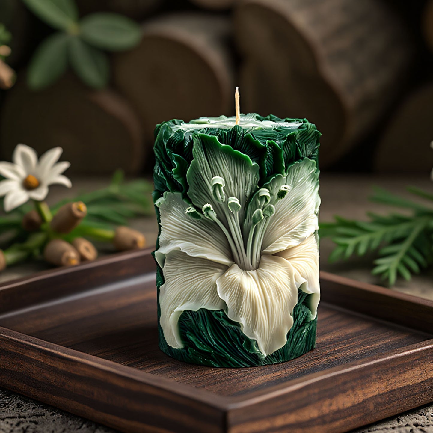 Lily Flower Scented Candle Silicone Mold