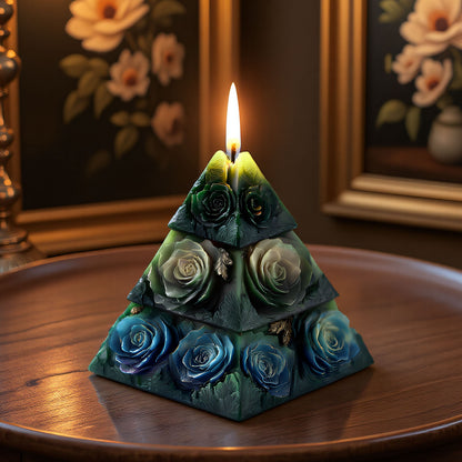 Rose Pyramid Scented Candle Silicone Mold