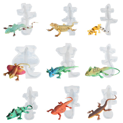 Realistic 3D Lizard Silicone Mold for Epoxy Resin & Plaster