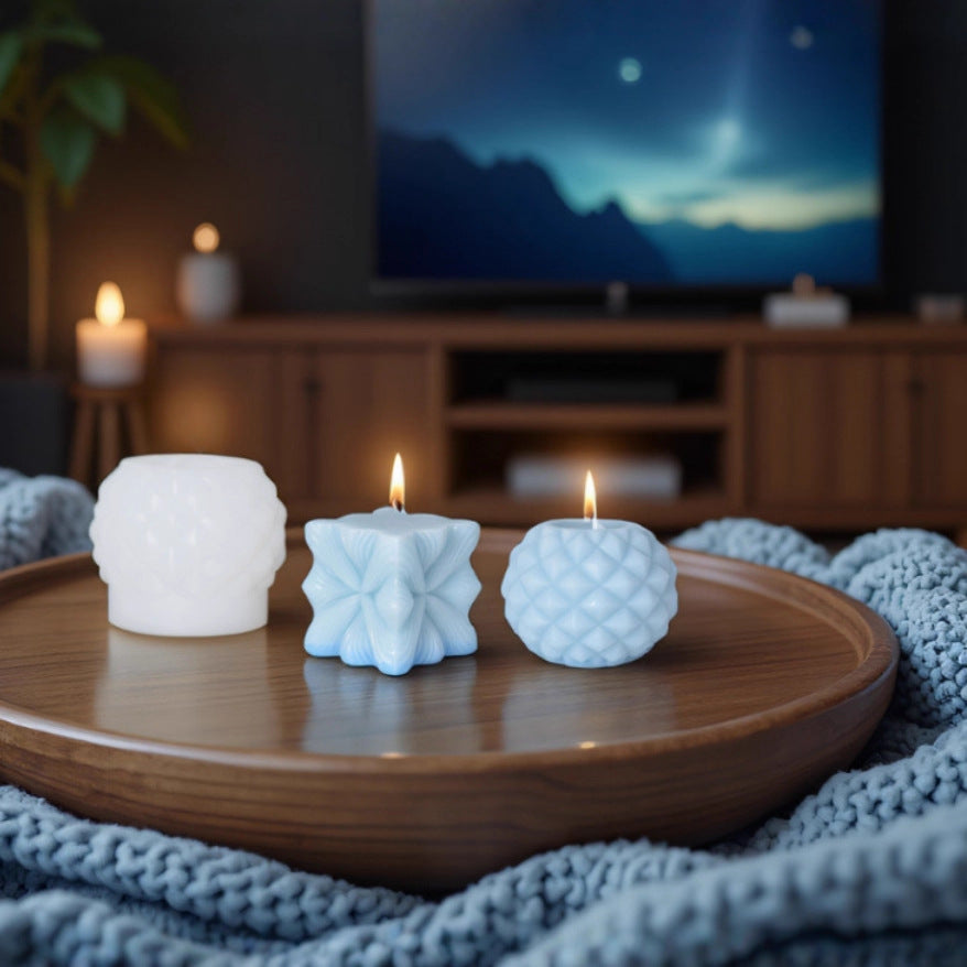 Geometric Pillar Silicone Candle Mold