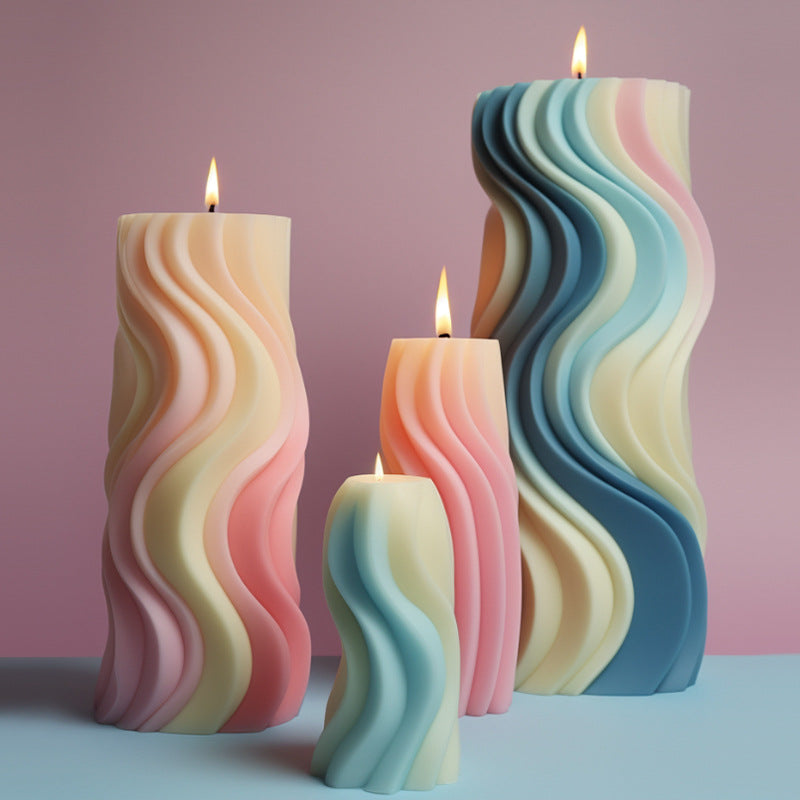 Spiral Cylinder Scented Candle Silicone Mold
