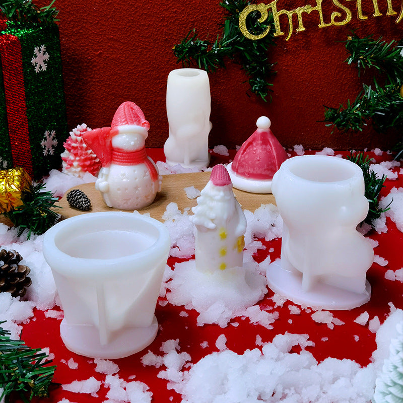 Christmas 3D DIY Silicone Scented Candle Mold