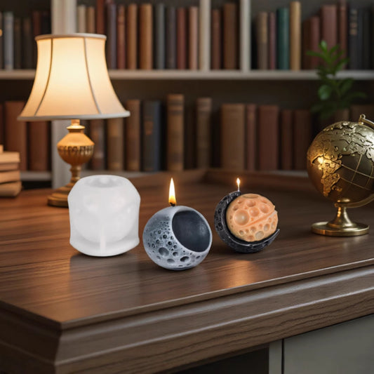 3D Lunar Moon Silicone Scented Candle Mold