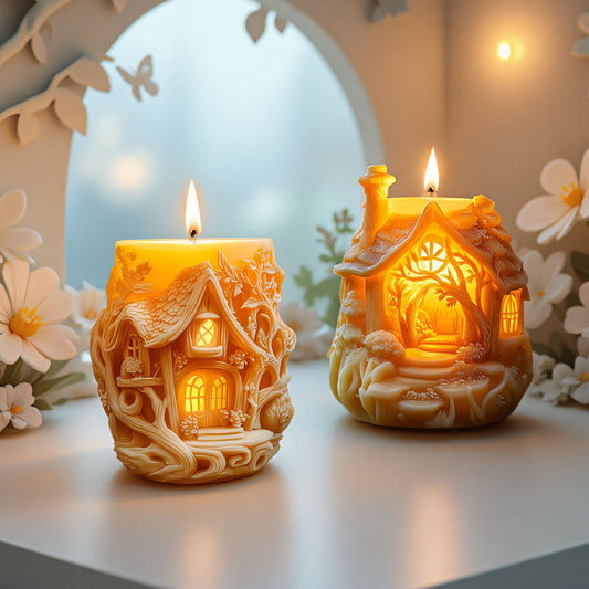3D Treehouse Scented Candle Silicone Mold