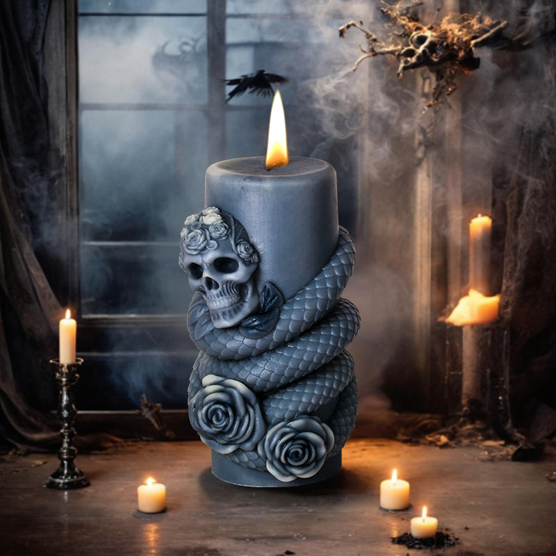 Cylindrical Snake Scented Candle Silicone Mold