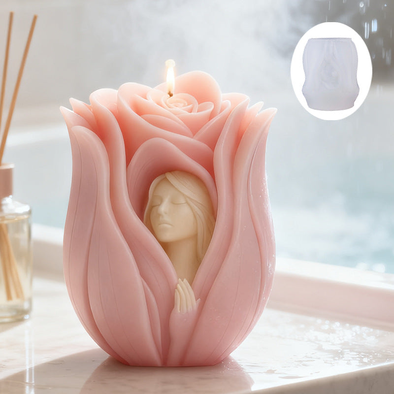 Floral Goddess Statue Aroma Silicone Mold