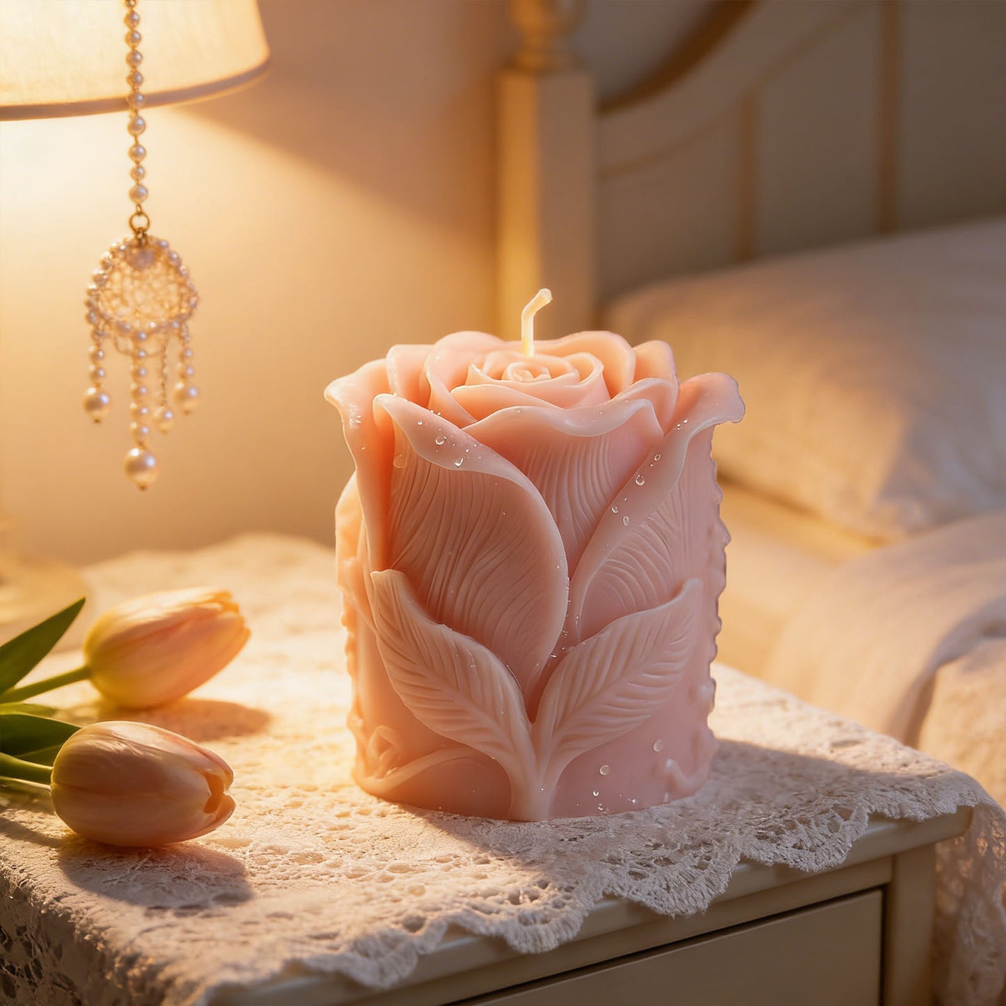 3D Blooming Rose Flower Silicone Candle Mold
