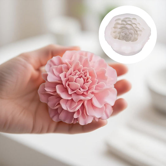Peony Flower Ball Scented Candle Silicone Mold
