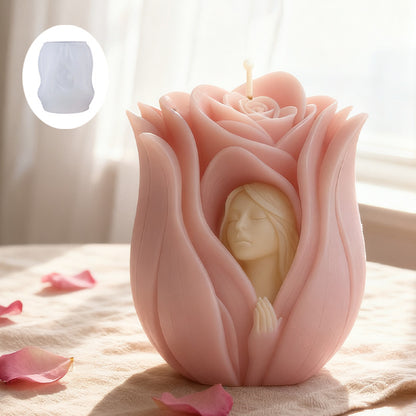 Floral Goddess Statue Aroma Silicone Mold