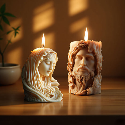 3D Religious Icon Scented Candle Silicone Mold