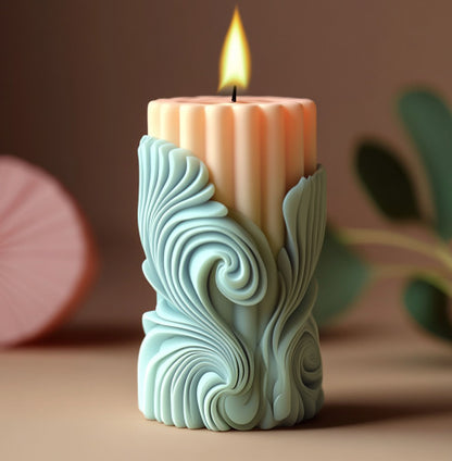 Alphabet Cylinder Silicone Scented Candle Mold