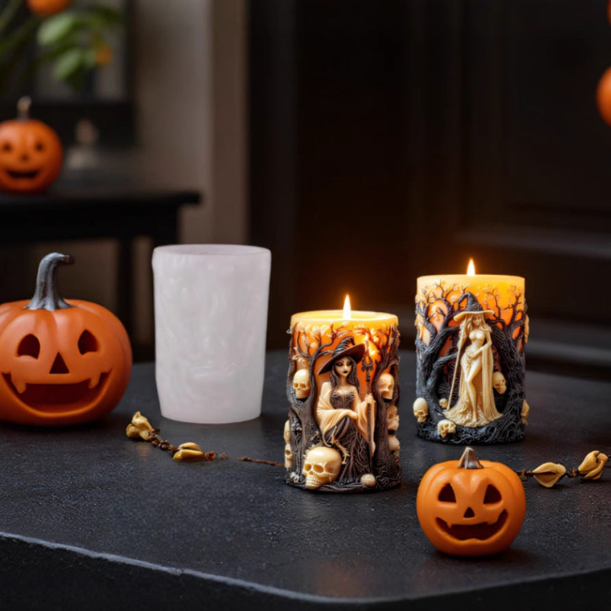 Halloween Witch Scented Candle Silicone Mold
