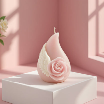 Angelic Rose Wings Aroma Candle Silicone Molds