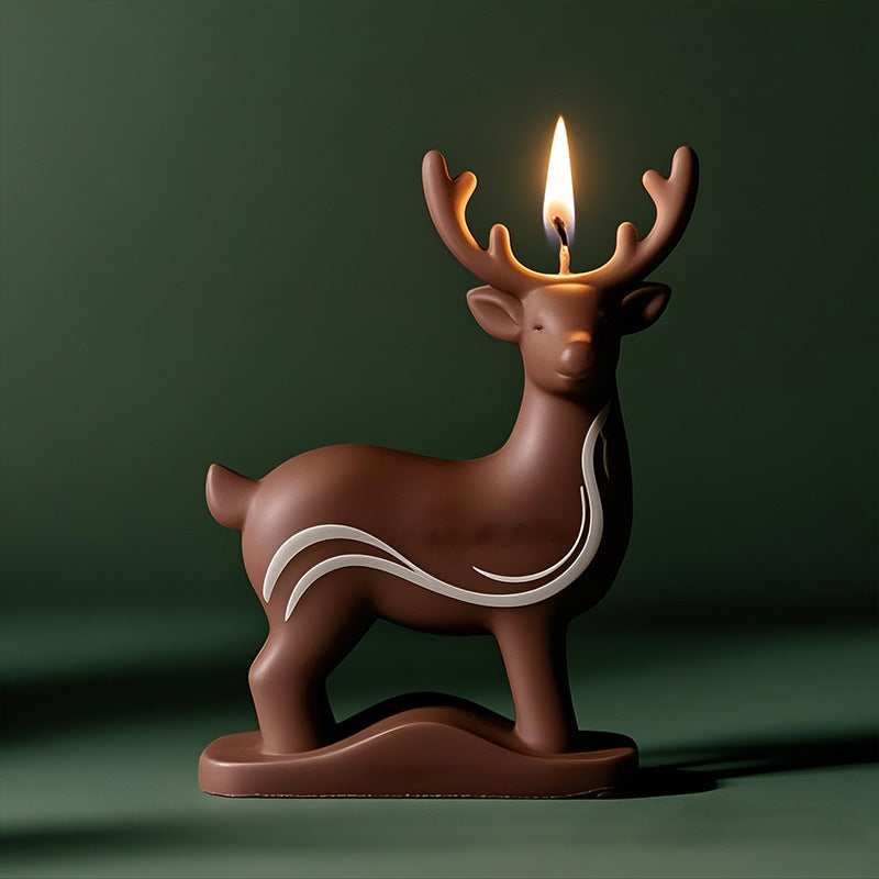 3D Elk Scented Candle Silicone Mold