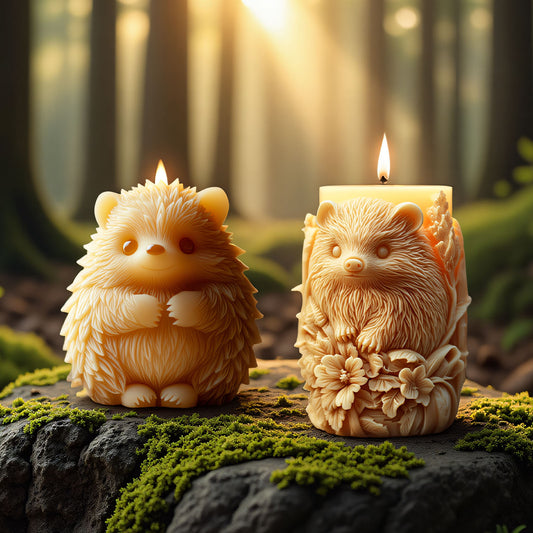 Cute Hedgehog Scented Candle Silicone Mold