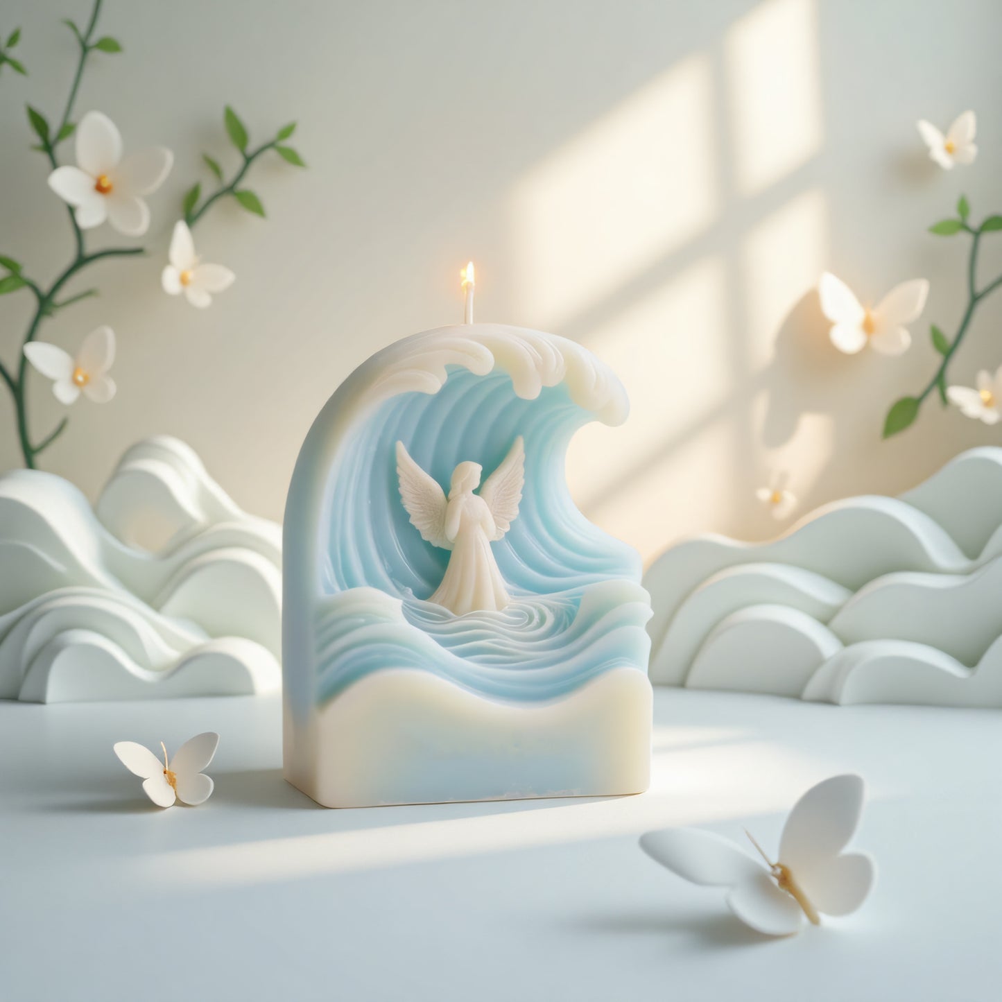 Ocean Wave Angel Scented Candle Silicone Mold