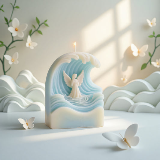 Ocean Wave Angel Scented Candle Silicone Mold