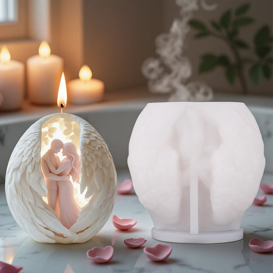 Romantic Lovers with Wings 3D Silicone Candle Mold