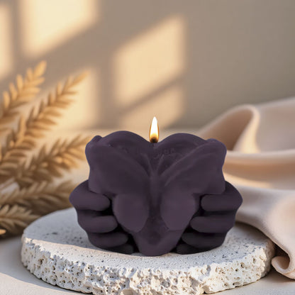 Gesture Heart-in-Hands Silicone Mold for Romantic Candle Making