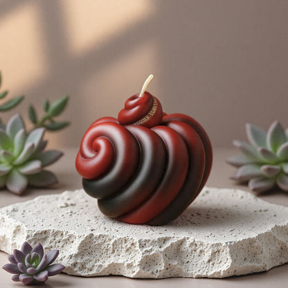 Spiral Heart Snail Scented Candle Silicone Mold