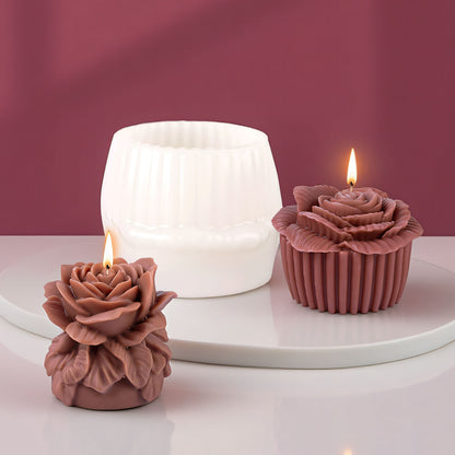 Romantic Rose Bouquet Silicone Candle Mold