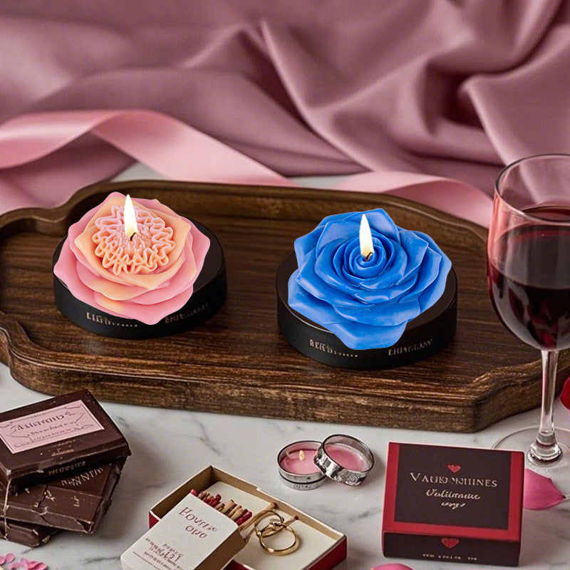 3D Realistic Rose Flower Candle Silicone Mold