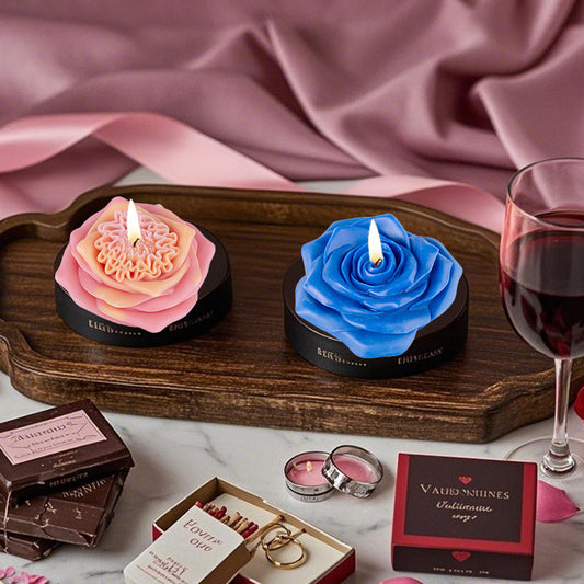 3D Realistic Rose Flower Candle Silicone Mold