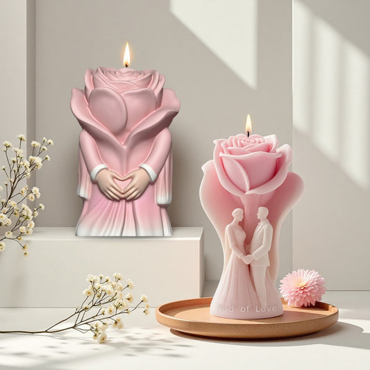 Eternal Rose Vow 3D Flower Silicone Candle Mold